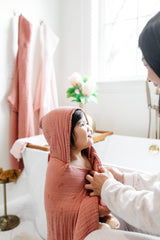 Toddler Hooded Bath Towel - Rose