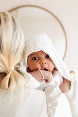Infant Hooded Bath Towel - White