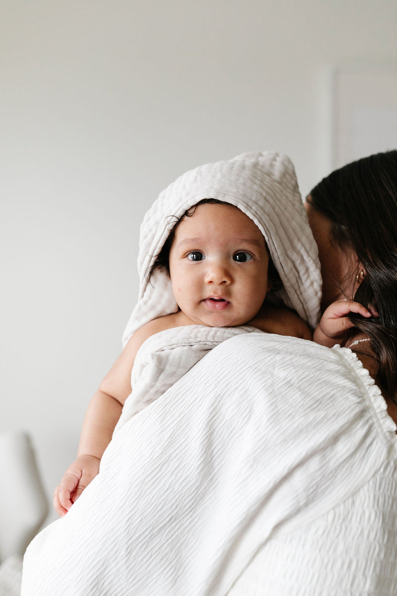 Infant Hooded Bath Towel - Grey