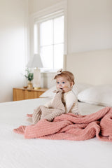 Chenille Blanket - Rose - Small & Large