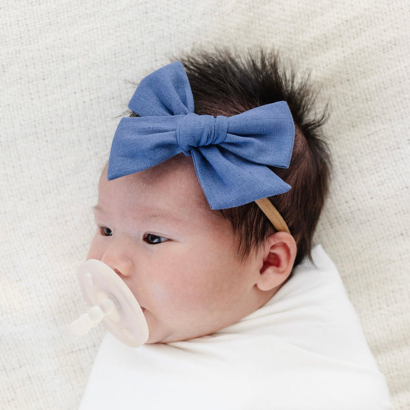 Linen Bow 3 Pack: Mist Headbands