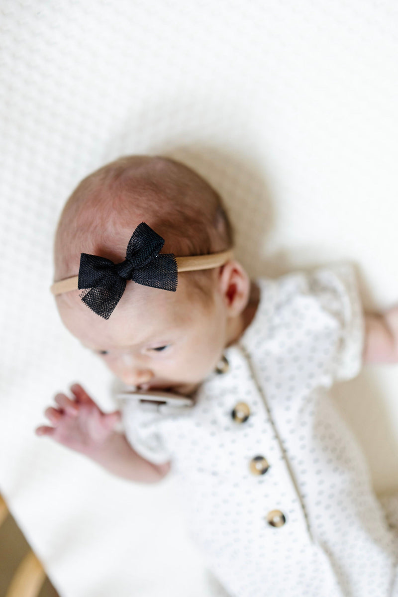 Tulle Bow 3 Pack: Olive Headbands