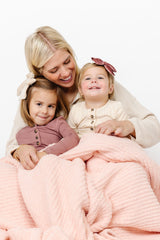 Chenille Blanket - Blush Pink - Small & Large