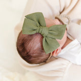 Linen Bow 3 Pack: Stone Headbands