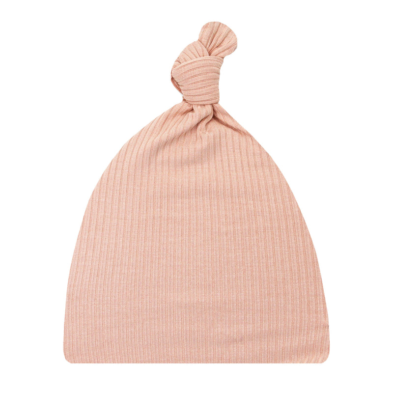 Audrey Ribbed Top Knot Hat