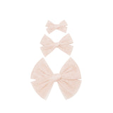 Tulle Bow - Blush Clip