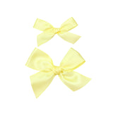 Satin Bow - Lemon Clip