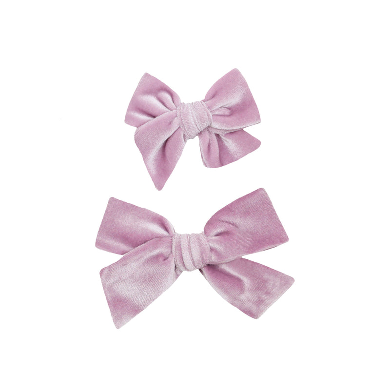 Velvet - Lilac Bow Clip