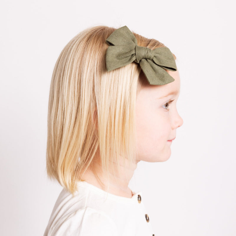 Linen Bow 3 Pack: Stone Clips