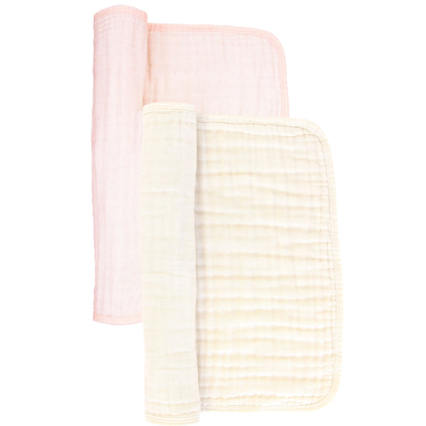 Cloud Muslin™ Burp Cloth 2 Pack - Blush + Cream