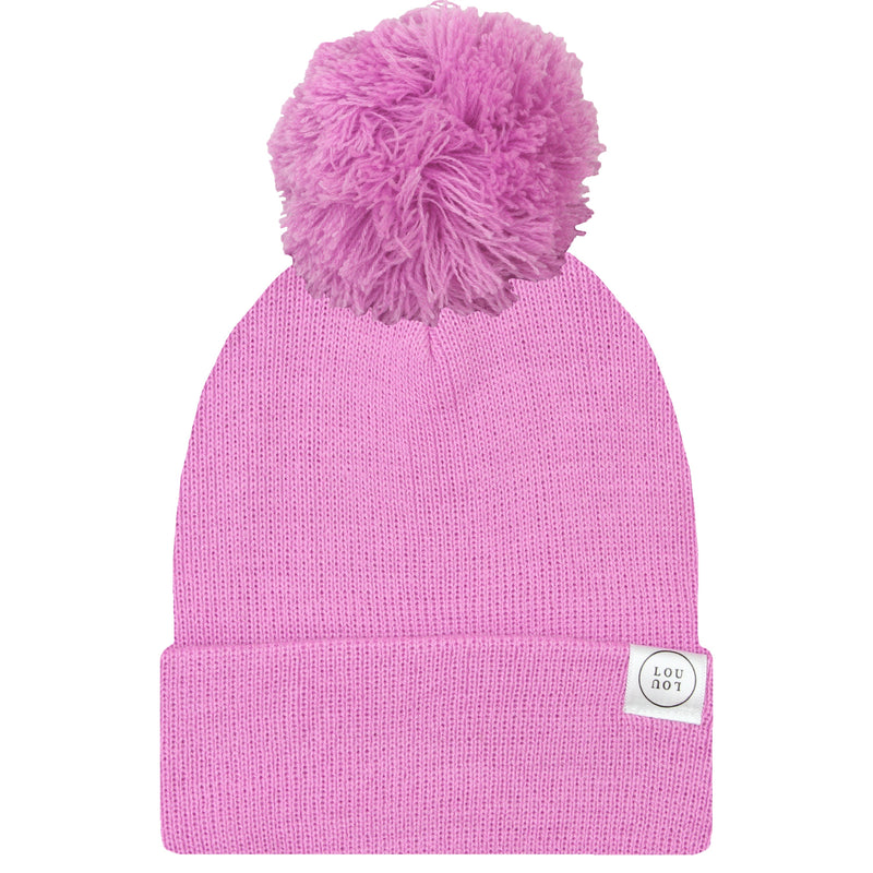 Beanie with Pom - Orchid Purple