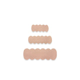 Leather - Pale Blush Scallop Snap Hair Clip