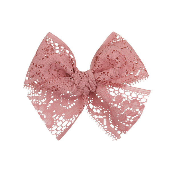 Lace Bow - Rose Clip