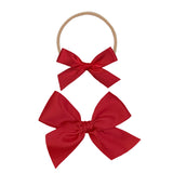 Satin Bow - Ruby Headband