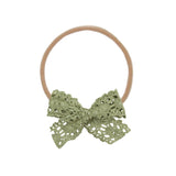 Vintage Bow - Sage Crochet Lace