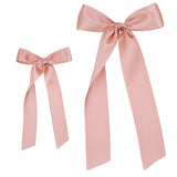 Satin Bow - French Pink Sash Clip