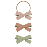 Leather 3 Pack - Sienna Bow Headbands