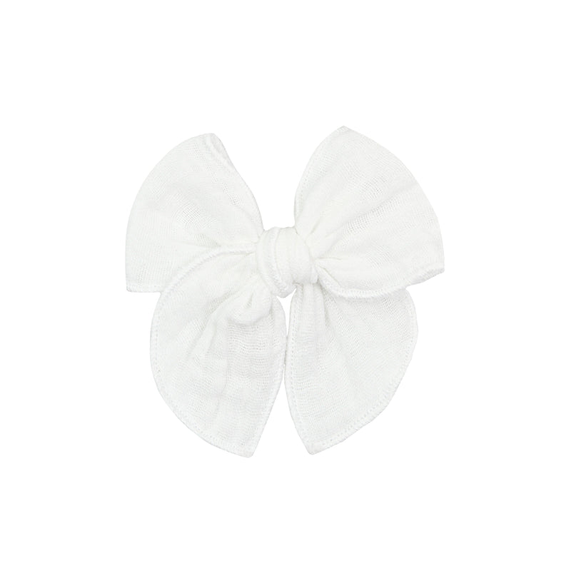 Cloud Muslin™ Heirloom Bow - White Clip