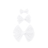 Tulle Bow - White Clip