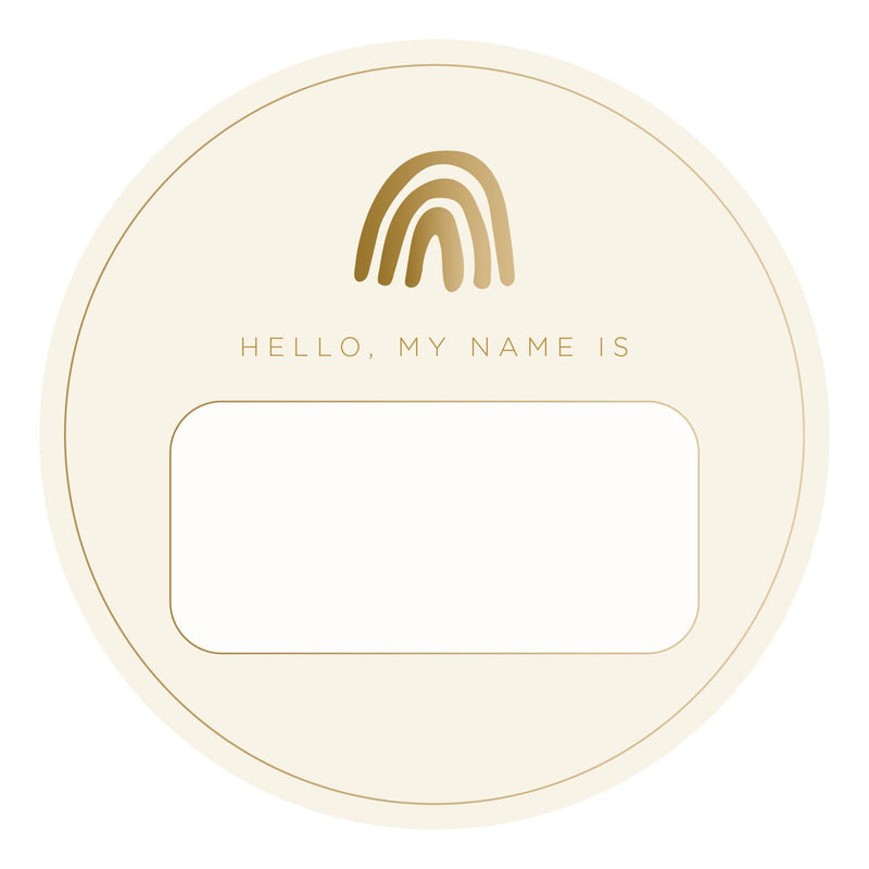 Blank Name Tags - Gold Foil (2 pack)