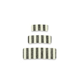 Leather 3 Pack - Stone Stripe Snap Hair Clips
